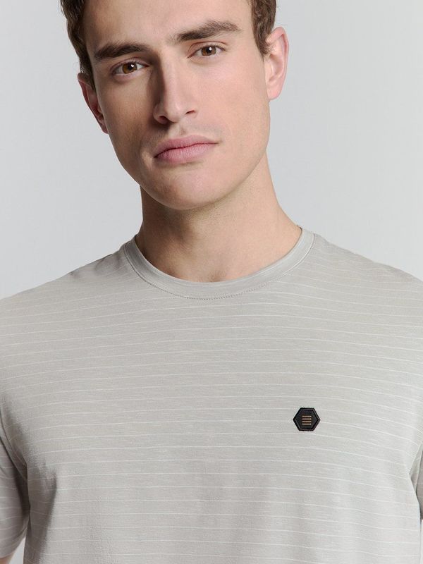 T-shirt - Gestreept - Jersey - Ronde Hals - Kwartmouw - Normale Pasvorm