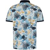No Excess - Polo Pique Allover Printed - Blauw - Katoen