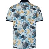 No Excess - Polo Pique Allover Printed - Blauw - Katoen