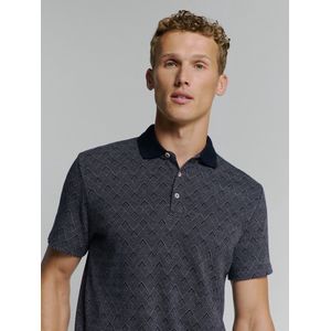 No Excess - Shirt - Beige - Katoen - Knoopsluiting - Polokraag - Kwartmouw