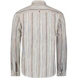 Linnen Blend Shirt - Multicolored Slub Stripes - T-shirt