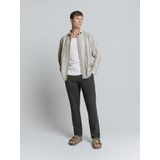 Linnen Blend Shirt - Multicolored Slub Stripes - T-shirt