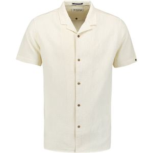 No Excess Casual Shirt - Ecru - Korte Mouwen - Gemeleerd