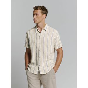 No Excess - Bobby - Overhemd - Zand - Katoen/Linnen - Korte Mouwen
