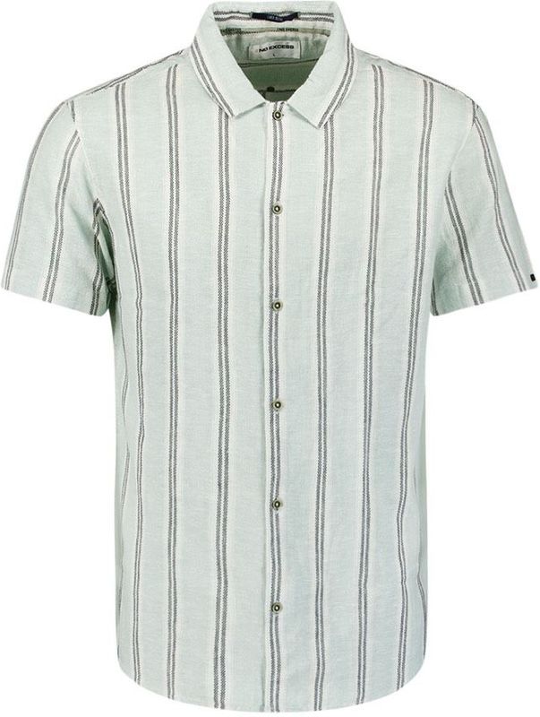 No Excess Shirt Short Sleeve Dobby Vertical Stripe With Linen Ice (27440325 - 151)