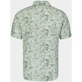No Excess Linnen Overhemd groen, Bedrukt