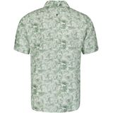 No Excess Linnen Overhemd groen, Bedrukt