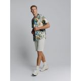 No Excess - Shirt Short Sleeve Revers Collar - Blauw - Overhemd