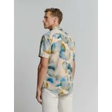 No Excess - Shirt Short Sleeve Revers Collar - Blauw - Overhemd