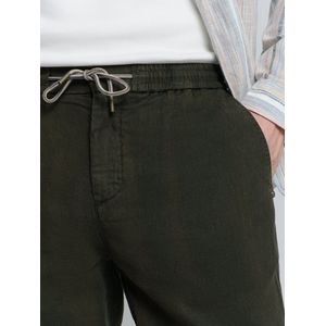 No-Excess - Broek - Zwart - Linnen