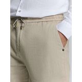 No Excess - Pants With Linen Garment Dyed - Licht Desert - Harembroeken
