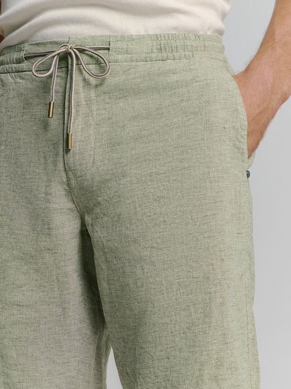 No Excess - Korte Broek - Dark Moss - 55% Linnen 45% Katoen