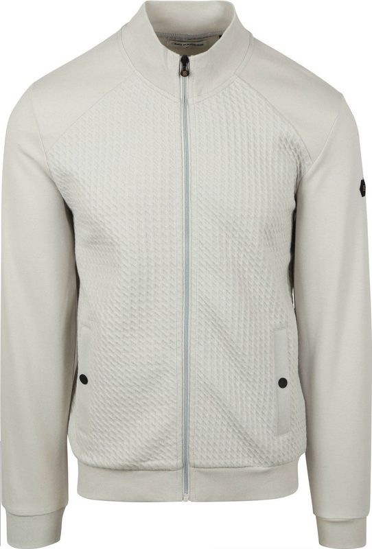 No Excess - Vest Zipper Jacquard - Grijs en Off-White - Regular-fit