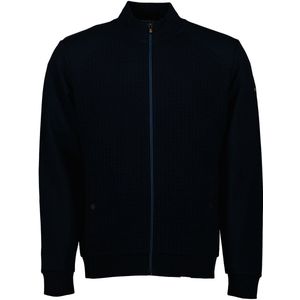 No Excess - Full-Zip Jacquard Sweater - Grijs - Jacquard - Zacht Materiaal
