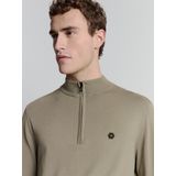 Sweater met halve ritssluiting