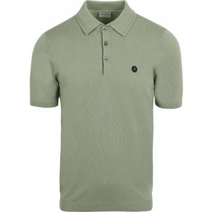 No Excess Knitted Poloshirt Grün - Größe XXL