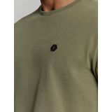 No Excess T-shirt Kaki - Regular Fit met Korte Mouwen