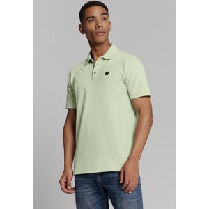 No Excess - Shirt - Geel - Katoen - Knoopsluiting - Polokraag - Kwartmouw