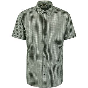No Excess Short Sleeve Jersey Hemd Druck Moosgrün - Größe M