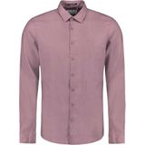 No Excess - Shirt Solid With Linen - Mauve - Langemouw Overhemd
