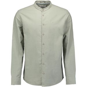No Excess Shirt Granddad - Kleur: Licht Army, Met Linnen