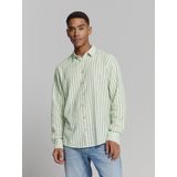 No Excess - Overhemd - Groen - Gestreept - Lange Mouwen