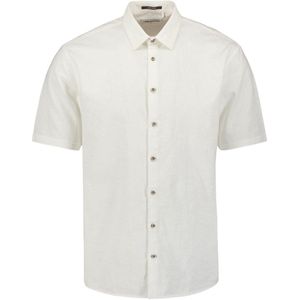 No Excess Shirt Korte Mouw - Katoen Linnen - Wit
