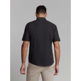 No Excess - Overhemd - Zwart - Korte Mouwen - Regular Fit