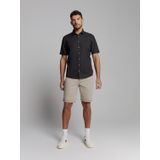 No Excess - Overhemd - Zwart - Korte Mouwen - Regular Fit