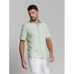 No Excess - 27480321sn - Overhemd - Mint - 55% Linnen 45% Katoen
