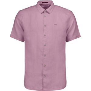 No Excess - Heren Overhemd - Mauve - Korte Mouwen