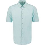 No Excess - Overhemd - Licht Blauw - Korte Mouwen - Linnen en Katoen