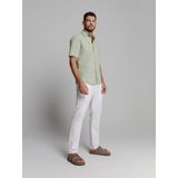 No Excess - Casual Overhemd - Lichtgroen - Korte Mouwen - Regular Pasvorm