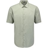 No Excess - Casual Overhemd - Lichtgroen - Korte Mouwen - Regular Pasvorm