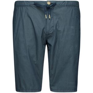 No Excess - Short Chino - Blauw - Katoenmix - Garment Dyed