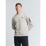 Crewneck - Melange Sweater - Grijs - Katoenmix