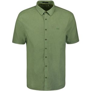 No Excess - Overhemd - Groen - Korte Mouwen - Kraag - Logo op Borst