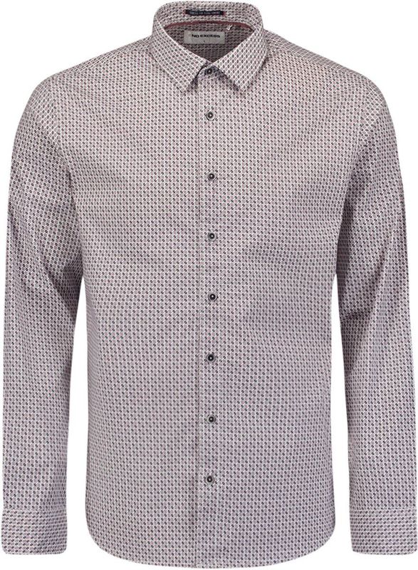 No Excess - Shirt - Stretch Allover Printed - Mauve