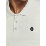 Polo - Melange T-shirt - Blauw - Katoen