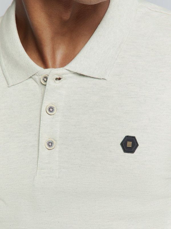 Polo - Melange T-shirt - Blauw - Katoen