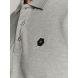 Poloshirt - Melange - Ademend - Met Geborduurd Logo