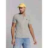 Poloshirt - Melange - Ademend - Met Geborduurd Logo