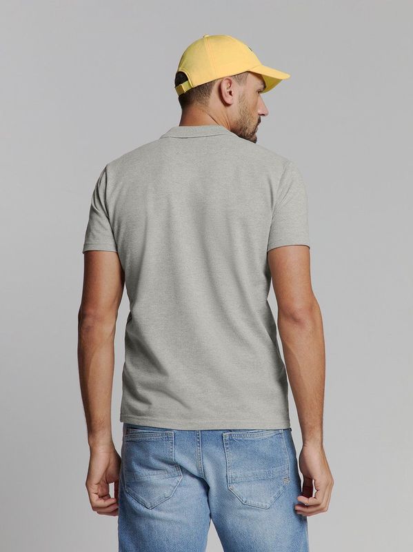 Poloshirt - Melange - Ademend - Met Geborduurd Logo