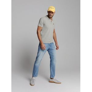 No Excess - Polo - Grijs Melee - 51% Linnen 49% Katoen