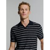 Poloshirt - Korte Mouwen - V-hals - Streepdessin