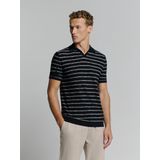 Poloshirt - Korte Mouwen - V-hals - Streepdessin