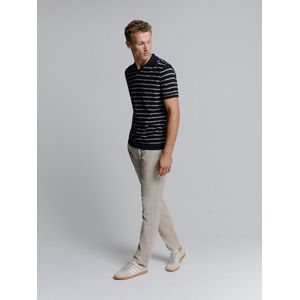 Poloshirt - Korte Mouwen - V-hals - Streepdessin