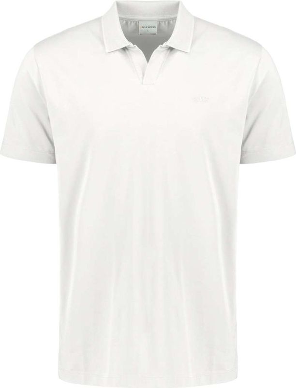 No Excess - Polo V Solid Stretch - Poloshirt - Wit