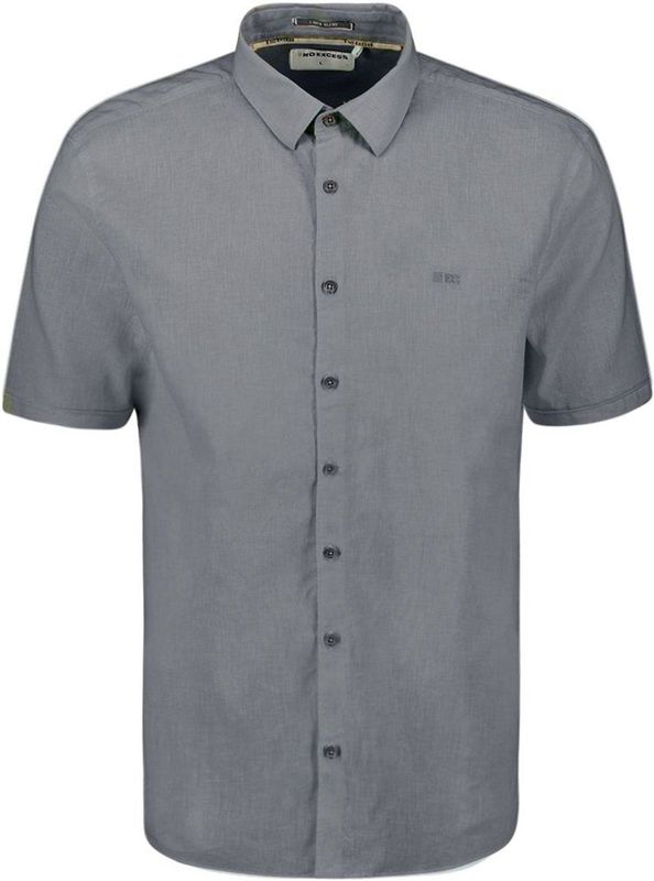 No Excess Shirt short sleeve 2 coloured melan indigo blue