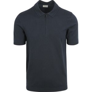 No Excess Half Zip Poloshirt Navy - Größe XXL